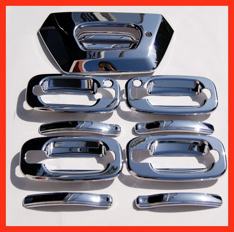 02-06 Chevy Avalanche Chrome Door Handle Covers Caps 05